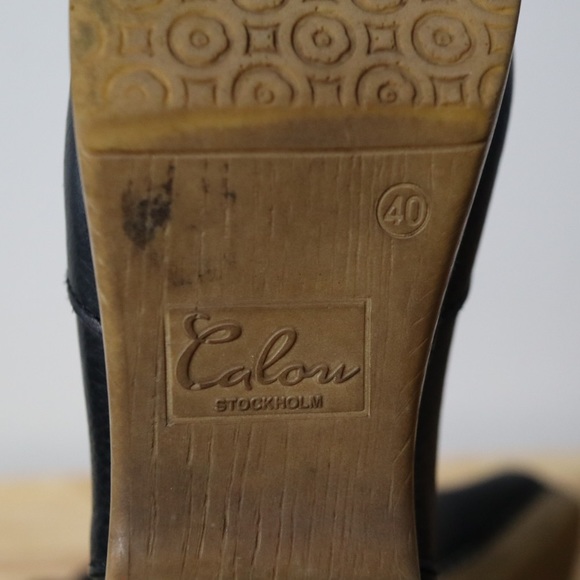 CALOU STOCKHOLM | Black Leather Doris Booties Clogs Size 40 - Picture 7 of 7